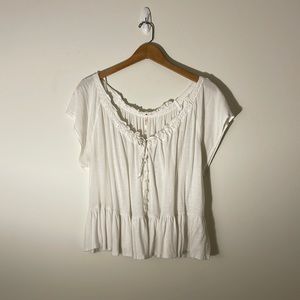 White free people flowy top!